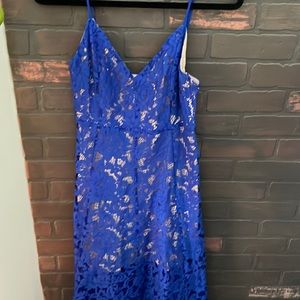 Lulus royal blue lace dress size s
